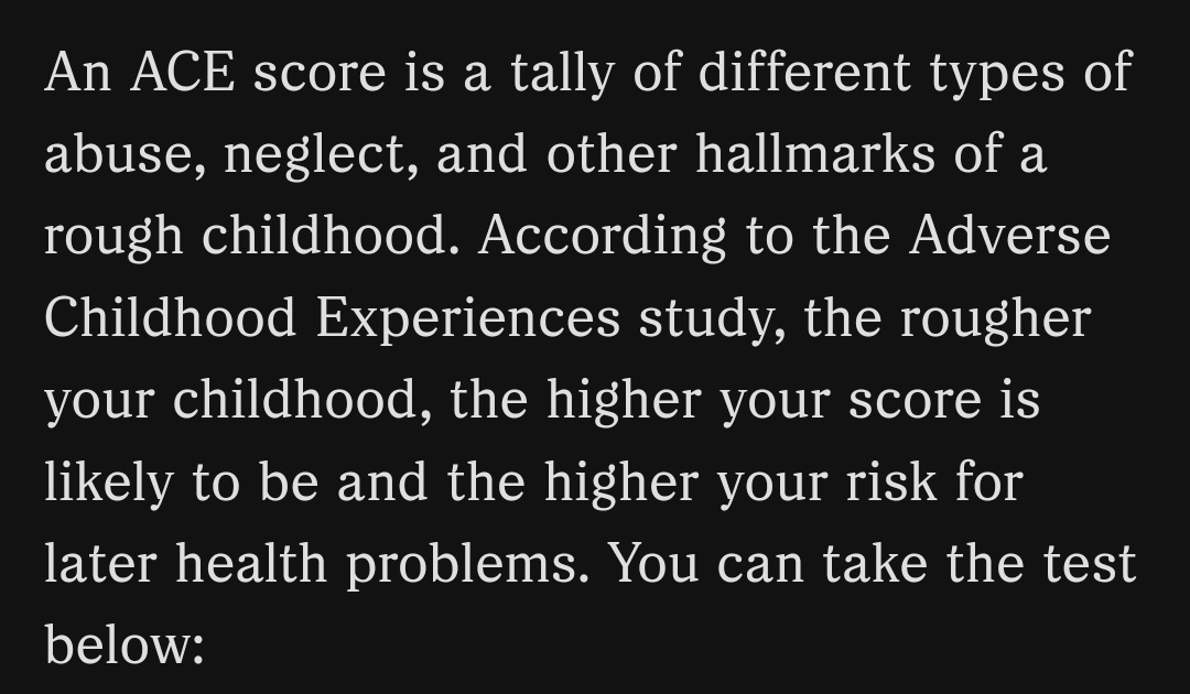 QkrSocialist's tweet photo. @Gaza_Psych @nookyelur We know that higher adverse childhood experiences are directly linked to higher risks for health problems later in life. #ACEscore https://t.co/OmNQsnqBZm