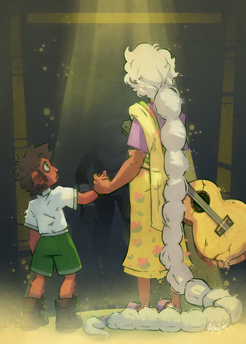 Yuashlie6's tweet photo. 🎨 A special gift fanart for @SudrienNei! 🌟
This piece features Aunt Mina and Kayam from the story "Time, not Lost, but Used Elsewhere."#FanArt #Art #DigitalArt #Illustration #AuntMina #Kayam #GiftArt #IndianArt #FantasyArt #Experimental https://t.co/BMh9bawrQM