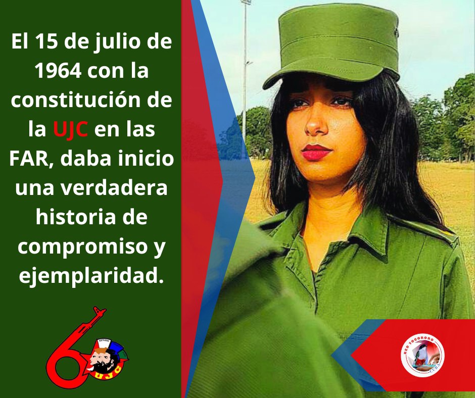 Frank16726439's tweet photo. En la defensa de la Patria Socialista los jóvenes de las Fuerzas Armadas Revolucionarias juegan un papel importante. 

Este 15 de julio la UJC en las FAR estará cumpliendo su aniversario 60.
#JovenFAR60 https://t.co/Fe0CSDEahv