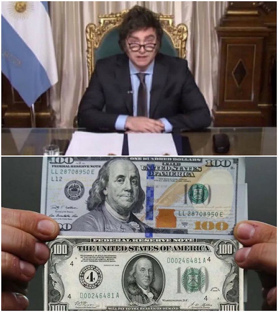🚨SE ACABÓ EL CURRO🚨 

El Gobierno OBLIGARÁ a los bancos a recibir dólares CARA CHICA y CARA GRANDE al mismo valor 

¿APOYÁS ESTA MEDIDA? 👇🏻

1- SI ✅ 
2- NO ❌