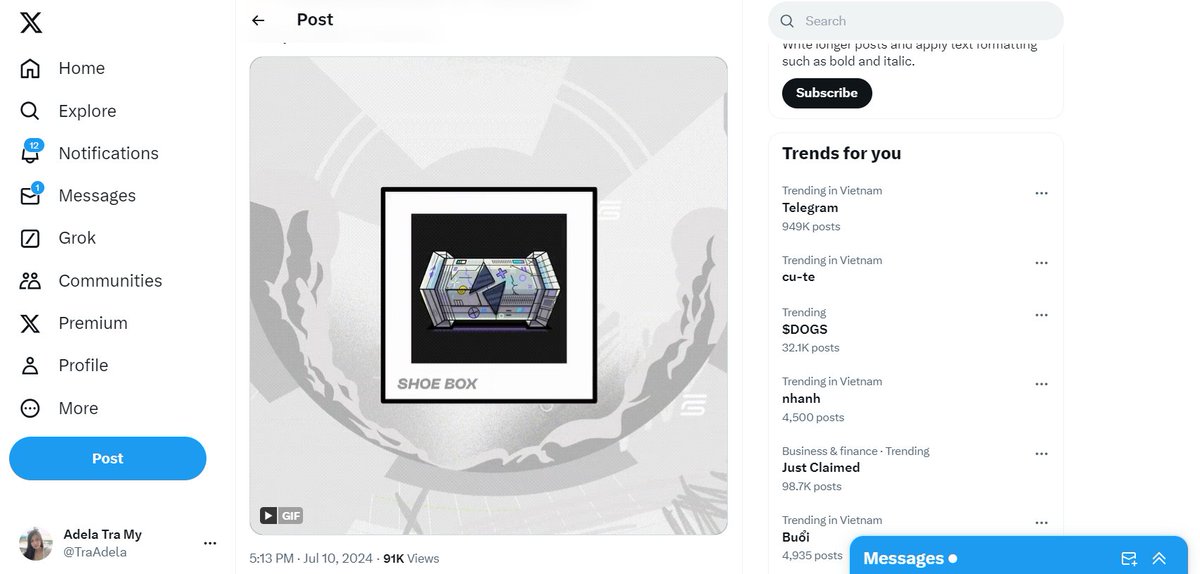 TraAdela's tweet photo. @Stepnofficial I found the shoe box among the stickers! Someone give me the prize now! #STEPNGOSneaker https://t.co/5ins1jQJMJ