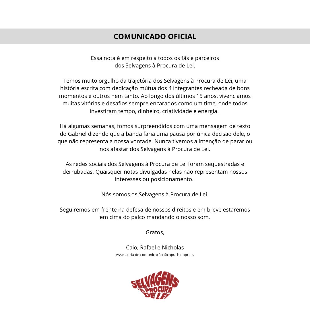 Selvagens à Procura de Lei tweet media