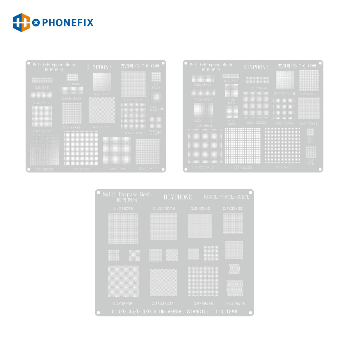 vipfixiphone's tweet image. 0.3 0.35 0.4 0.5mm #BGA #Reballing #Stencil Square Hole Direct Heating for Phone CPU IC Chips BGA Template Planting Tin Steel Mesh

#mobilephonerepair 
#phonefix 
#diyfixtool