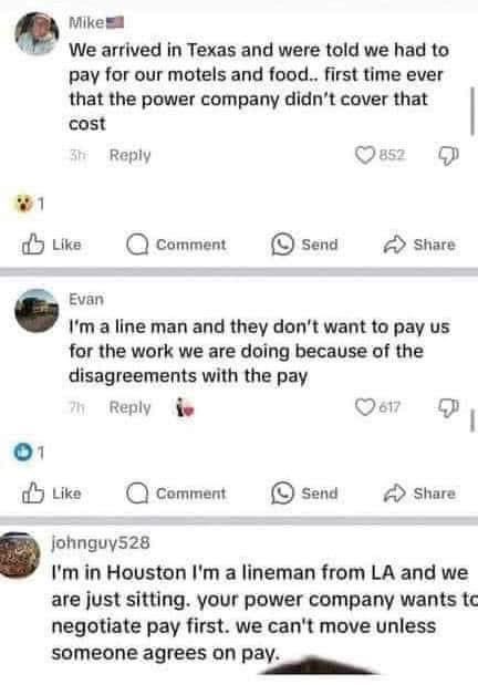 svanhornjr2's tweet photo. @DanPatrick @GregAbbott_TX Can you look into this? This isn’t the first set of posts we have seen on this??? #CenterPointless #HurricaneBerryl https://t.co/jFqJ3Fd6n6