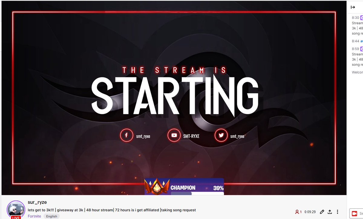SmtRyxe's tweet photo. 48 hour stream if i get affiliated 72 hour stream | join up!! https://t.co/gUmEAoEN8D