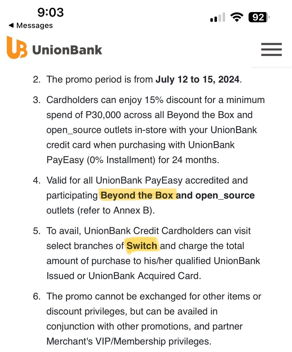 kenrey267's tweet photo. > @unionbankph check out your T&amp;C for the @BeyondTheBoxPH promo, is BTB same as @Switch?? https://t.co/lOlCEHa0Z0