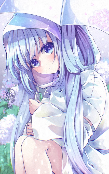 もうすぐ梅雨明けとのことで。 梅雨絵