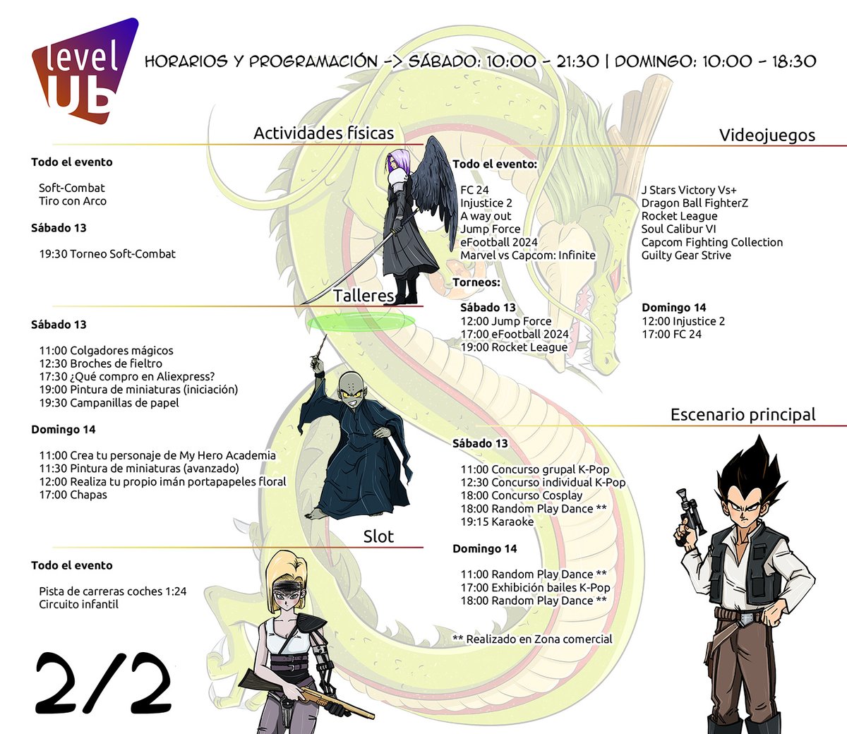 ¡Falta muy poquito para que la octava edición de Level Ub abra sus puertas! Aquí presentamos el horario del evento para que no os perdáis nada.
#levelub24 #ubeda #friki #juegosdemesa #miniaturas #rpg #videojuegos #manga #cosplay #kpop