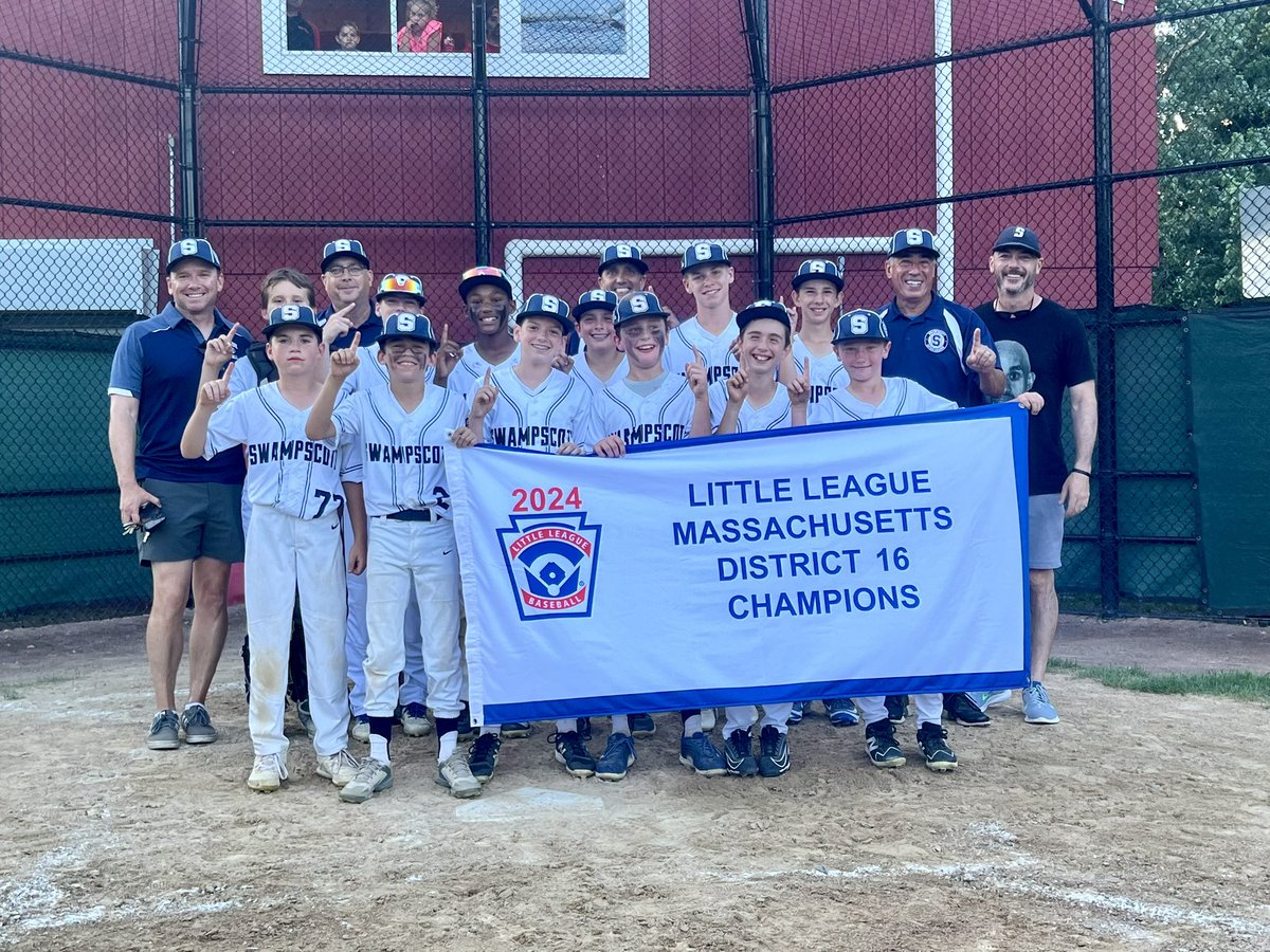 Congrats to the players and coaches of the 12 year old Swampscott LL all star team for their District 16 Championship tonight! Keep it rolling! <a href="/SportsBigBlue/">@sportsbigblue</a> <a href="/Swampscott_LL/">Swampscott LL</a> <a href="/SwampMiddle/">SMS</a>