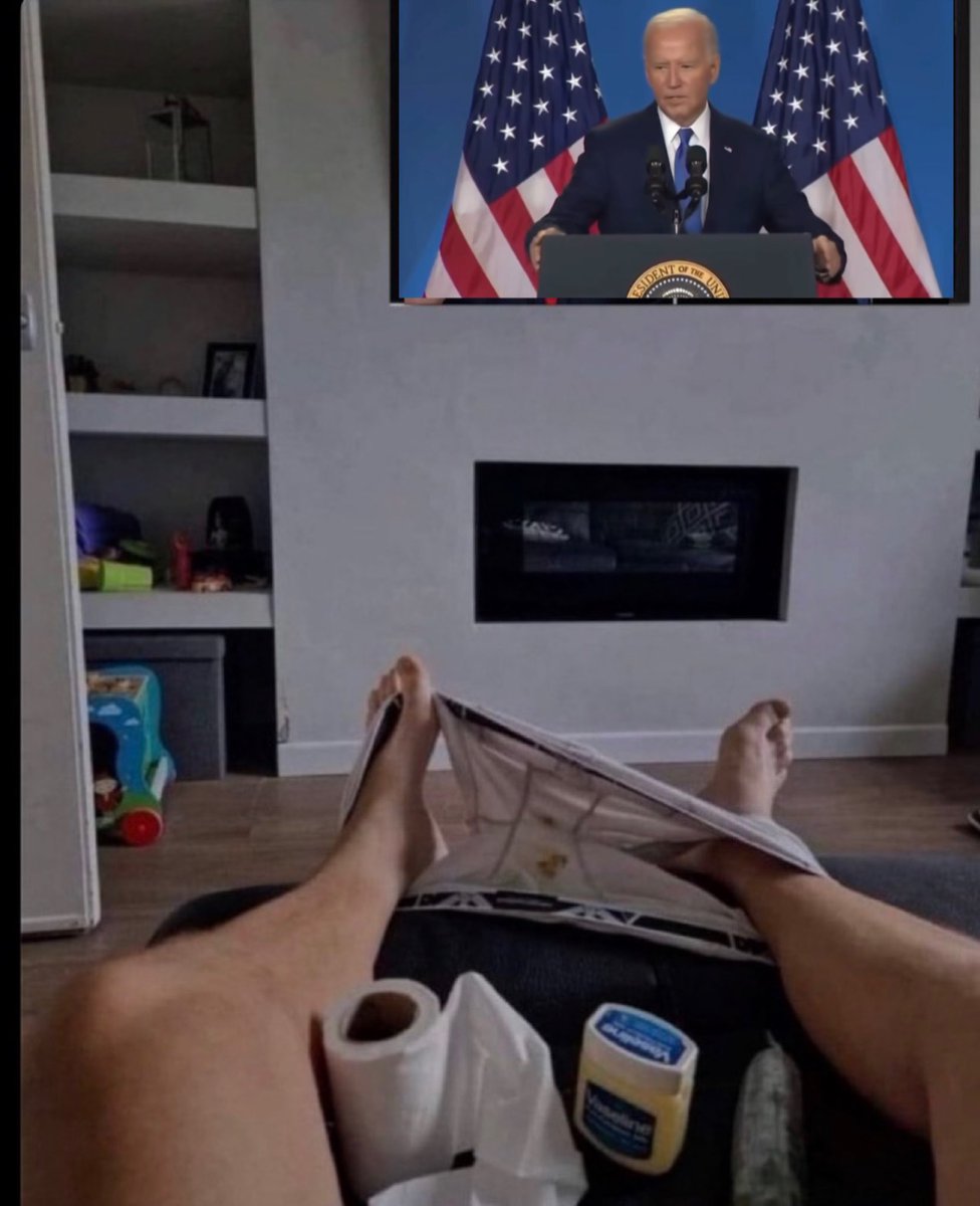 Harry Sisson watching Biden’s Press Conference earlier Today