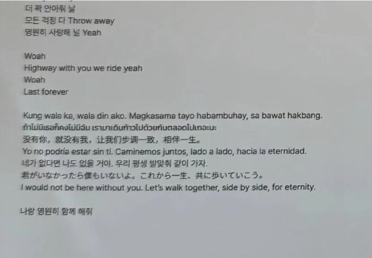 pocketzgallery's tweet photo. TAGALOG
THAI
CHINESE
SPANISH
KOREAN 
JAPANESE 
ENGLISH

SEVEN LANGUAGES FOR HIGHWAY 1009 WHAT???? #ENHYPEN https://t.co/LVTz7OWmvX