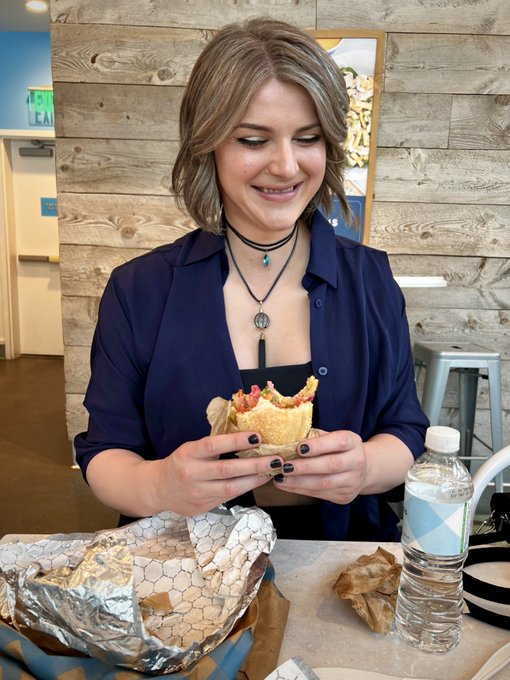 My friend took a pic of my reaction after somebody recognized me at a sandwich shop here in Seattle and