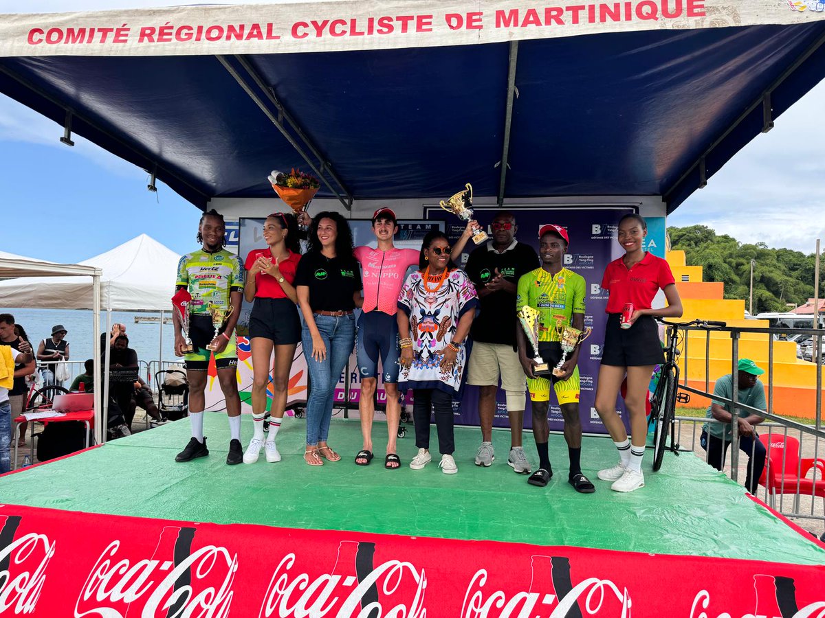 NIPPO_MARTIGUES's tweet photo. 🏆✨

𝗧𝗼𝘂𝗿 𝗖𝘆𝗰𝗹𝗶𝘀𝘁𝗲 𝗠𝗮𝗿𝘁𝗶𝗻𝗶𝗾𝘂𝗲 🏝️ 
▶︎ 𝗦𝘁𝗮𝗴𝗲 𝟱

Jules CHATELON won the stage !  

Jules attacked from the breakaway with 20km to go, overtaking the lone rider ahead of him and finishing solo. After today's stage, Jules has moved up to second place in the overall classification, with Yugi in fourth.　

#NIPPOEFMARTIGUES

Team Partners 🤝 #NIPPO @ef @ville_martigues_officiel @martigues_sport_cyclisme @ridecannondale #PaydenandRygel @maregionsud @doltcini_sportswear @scomwheels @ircbike_official @ogkkabuto @wahoofitnessofficial @departement13