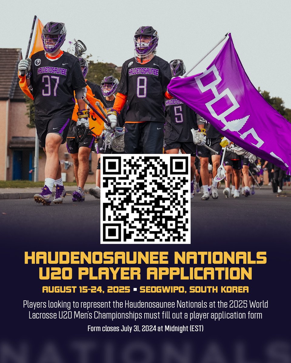 Haudenosaunee Nationals Lacrosse (@hau_nationals) on Twitter photo Enter your name to the player pool for the 2025 <a href="/WorldLacrosse/">World Lacrosse</a> U20 Men's Championships in South Korea, and represent the Haudenosaunee Confederacy
Learn more about eligibility and register
⏩ bit.ly/U20-Player-App… Enter your name to the player pool for the 2025 <a href="/WorldLacrosse/">World Lacrosse</a> U20 Men's Championships in South Korea, and represent the Haudenosaunee Confederacy
Learn more about eligibility and register
⏩ bit.ly/U20-Player-App…