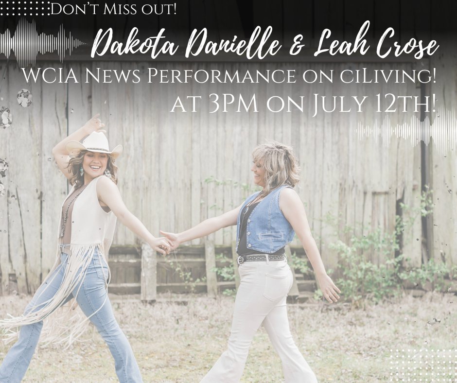 DDanielleMusic's tweet photo. Don't miss out on an incredible broadcast this Friday, July 12! Tune in at 3 PM to catch my performance at WCIA NEWS PERFORMANCE on ciliving!

@Nuxoll Photography https://t.co/GUVIKdmNXa