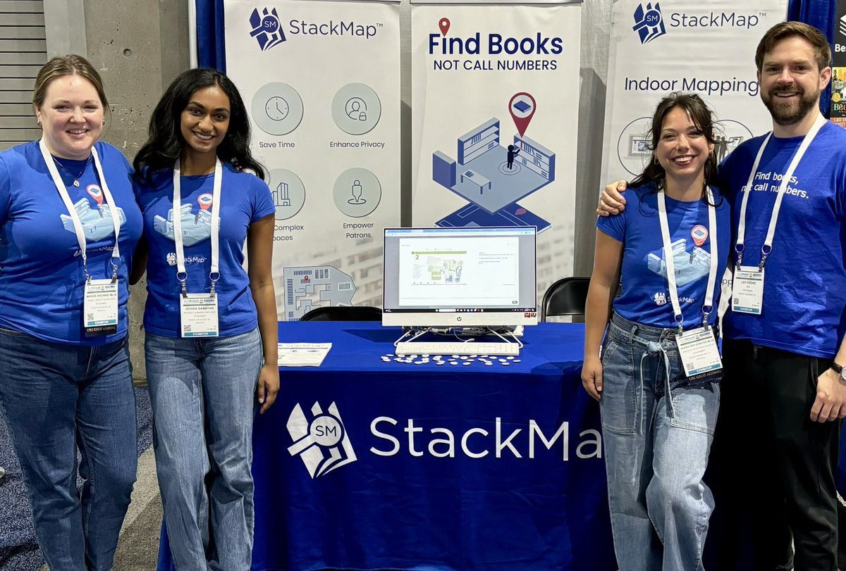 StackMap's tweet photo. 📚 Little recap of #ALA2024! We were thrilled to showcase StackMap's innovative wayfinding and collection mapping solutions! #StackMapinSanDiego #wayfinding #CollectionMapping📍✨ https://t.co/SSoEeHfRwz