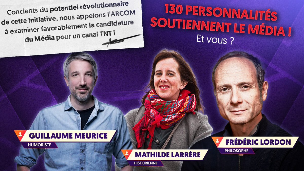 Nicomay's tweet photo. Demain, on peut arracher un canal #TNT aux milliardaires !

Des médias indépendants pourraient enfin diffuser sur une de ces 15 fréquences publiques ! #auditionsTNT #Arcom #LeMediaTNT

Le Média est auditionné à 15h45 !

Soyez nombreux à nous soutenir !
👉 https://t.co/PGXt3JHffu https://t.co/BSIuzeWBfs