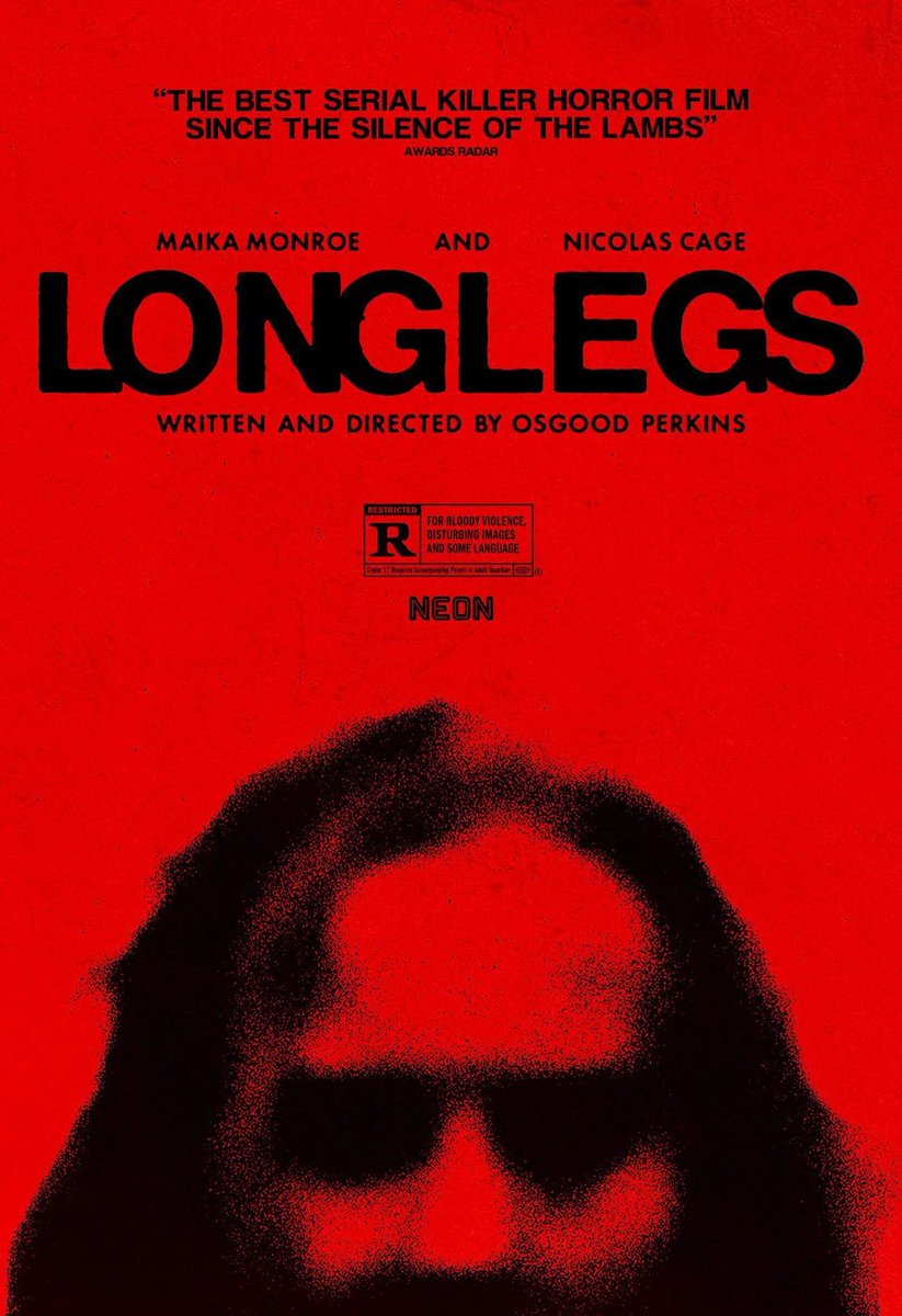 #Longlegs is the real fucking deal. Osgood Perkins has cemented himself as a serious player in the genre after this. PHENOMENAL. Seriously top tier work. I don’t feel good at all. What a picture.