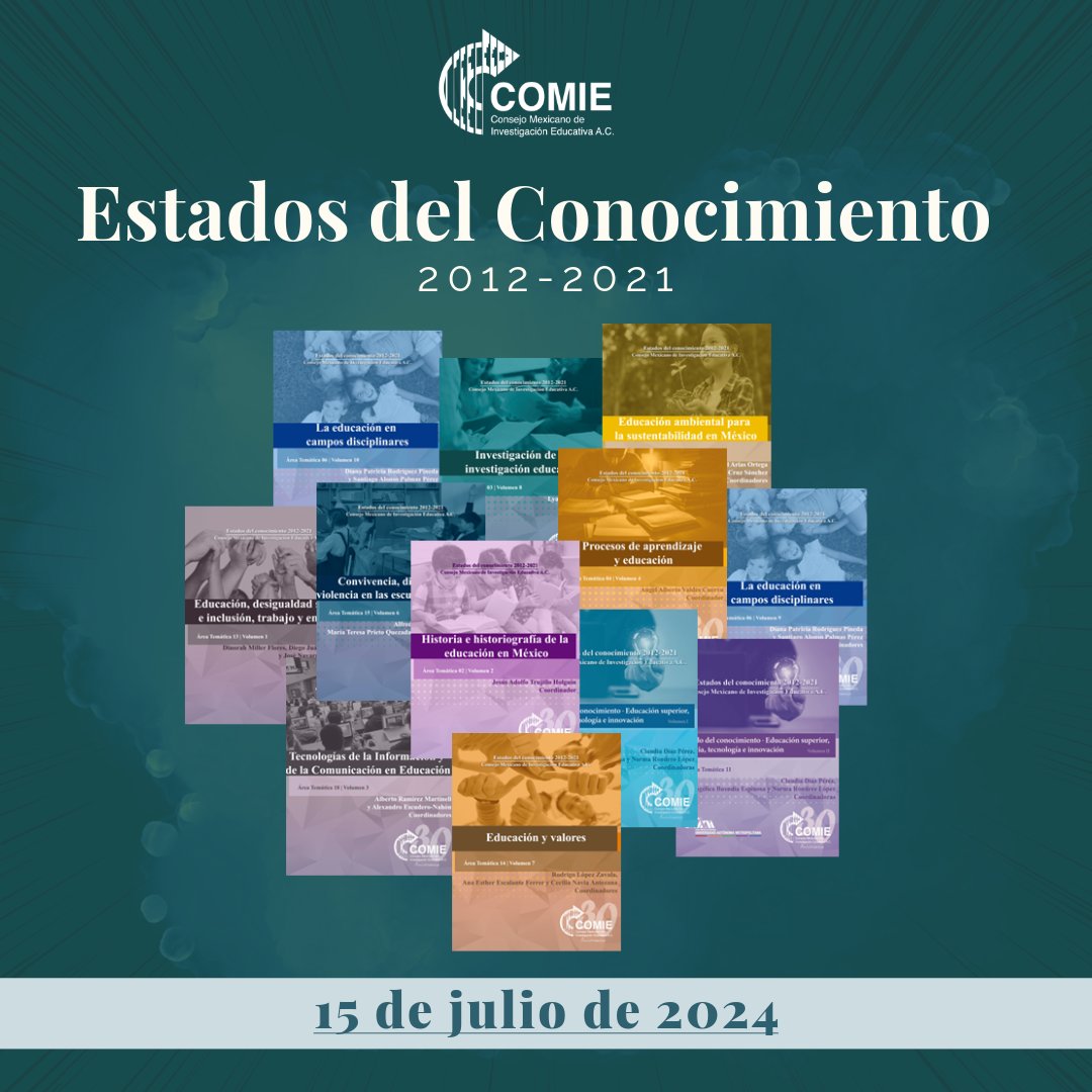 comiemx's tweet photo. #EC_COMIE | ¡Muy pronto!
Colección. Estados del Conocimiento. 2012-2021 https://t.co/vEHriQqy9d