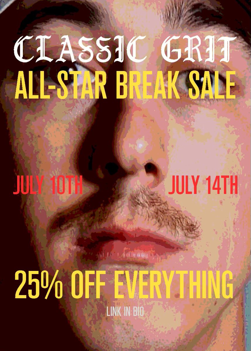 classic_grit's tweet photo. Hit the shop and grab some gear! 25% off all of it until Sunday, 7/14 at midnight PT. Free shipping on orders of $75 or more. https://t.co/NOFk8IhSFd