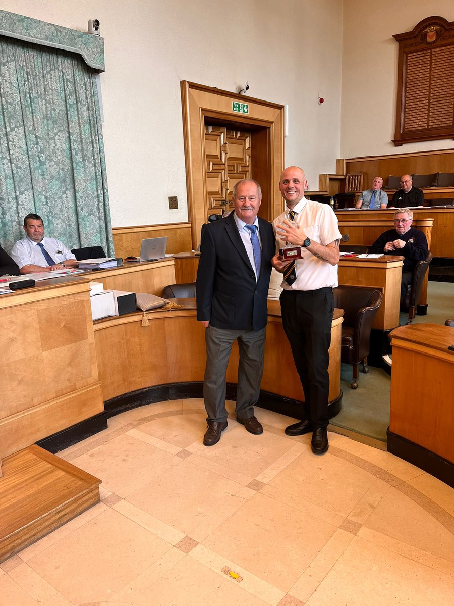 Referee of the year awards at tonight Gwent County FA AGM, 
Senior Referee of the Year, Darren Adie and Level 4 Referee of the Year, Lee Smith. 👏🏻👏🏻👏🏻