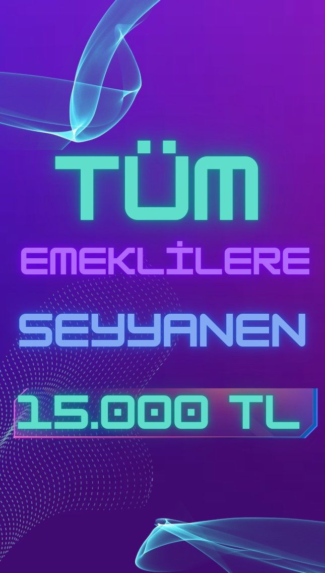 EYTLEVENTATACA1's tweet photo. TÜM EMEKLİLERE SEYYANEN 15.000 TL  VE 
5000 KISMİYE HAK İADESİ DİYEN HERKESE İYİ GECELER ....🙋🏼‍♂️😎

#TümEmeklilere15BinSeyyanen
#5000KısmiyeHakİadesi https://t.co/g1jkYxRjds