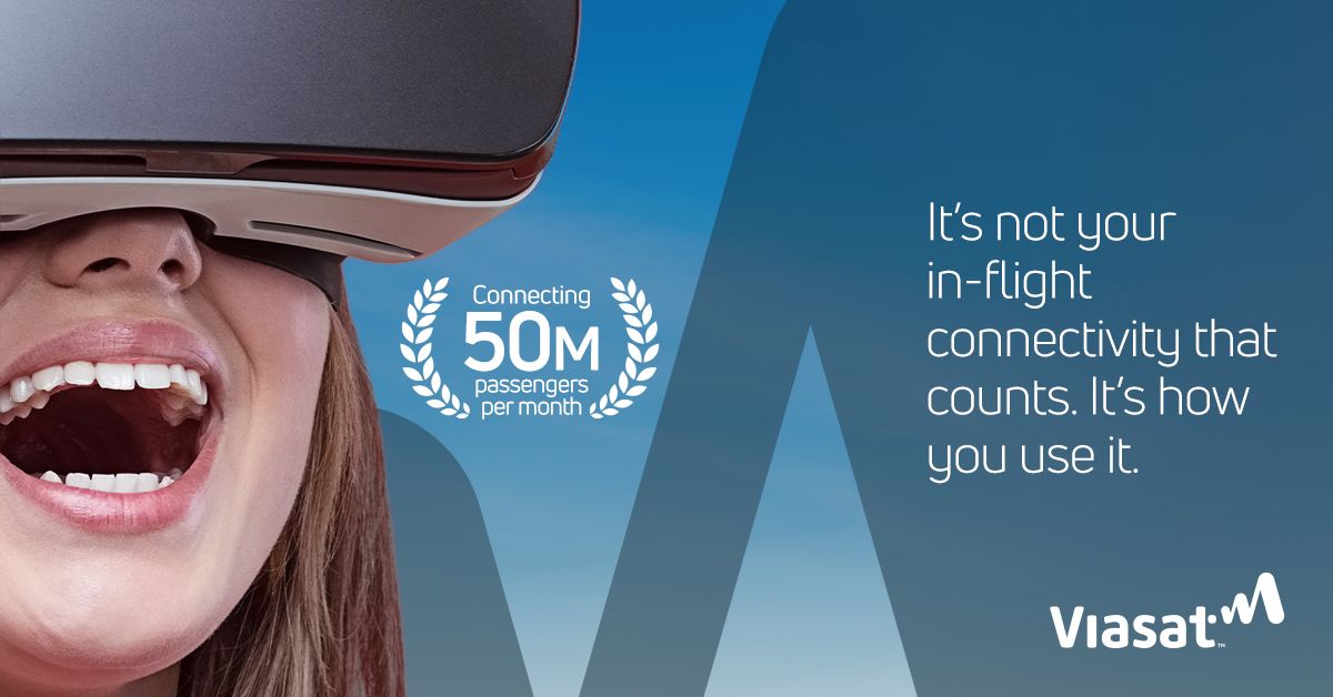 viasat's tweet image. Passengers expect Wi-Fi access even at 35,000 ft. With Viasat, you can give them the connectivity they want. Connecting over 50 million passengers per month, we know what it takes to deliver a quality in-flight experience. Learn more: vsat.co/3XSR6sN #inflightconnectivity