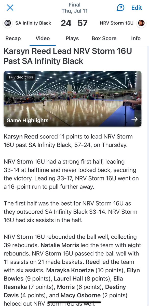 NRV Storm Basketball tweet media