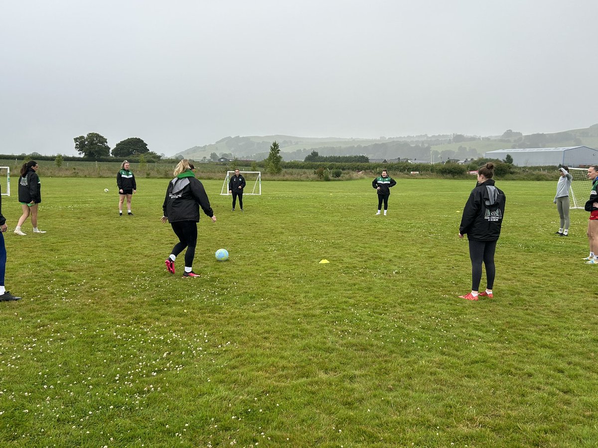 TurfsLadies's tweet photo. Great start to pre-season training this evening. Ladies put in a huge effort despite the rain. Fancy coming along next Thursday? 
#Turfs #TurfsLadies #PreSeason https://t.co/EYyldXoNan