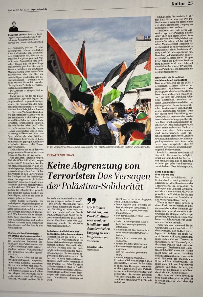 Lesenswert! Keine Abgrenzung von Terroristen. Das Versagen der Palästina-Solidarität ⁦<a href="/Tagesspiegel/">Tagesspiegel</a>⁩ ⁦<a href="/Tieresindfreaks/">Sebastian Leber</a>⁩