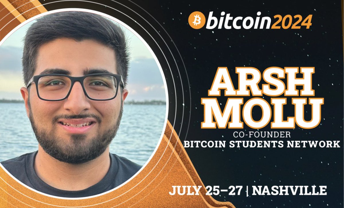 Arsh Molu (@arshmolu) on Twitter photo I may not be the orange man, but I will be speaking on the importance of the orange coin for the next generation
See yβall in Nashville π«‘π I may not be the orange man, but I will be speaking on the importance of the orange coin for the next generation
See yβall in Nashville π«‘π