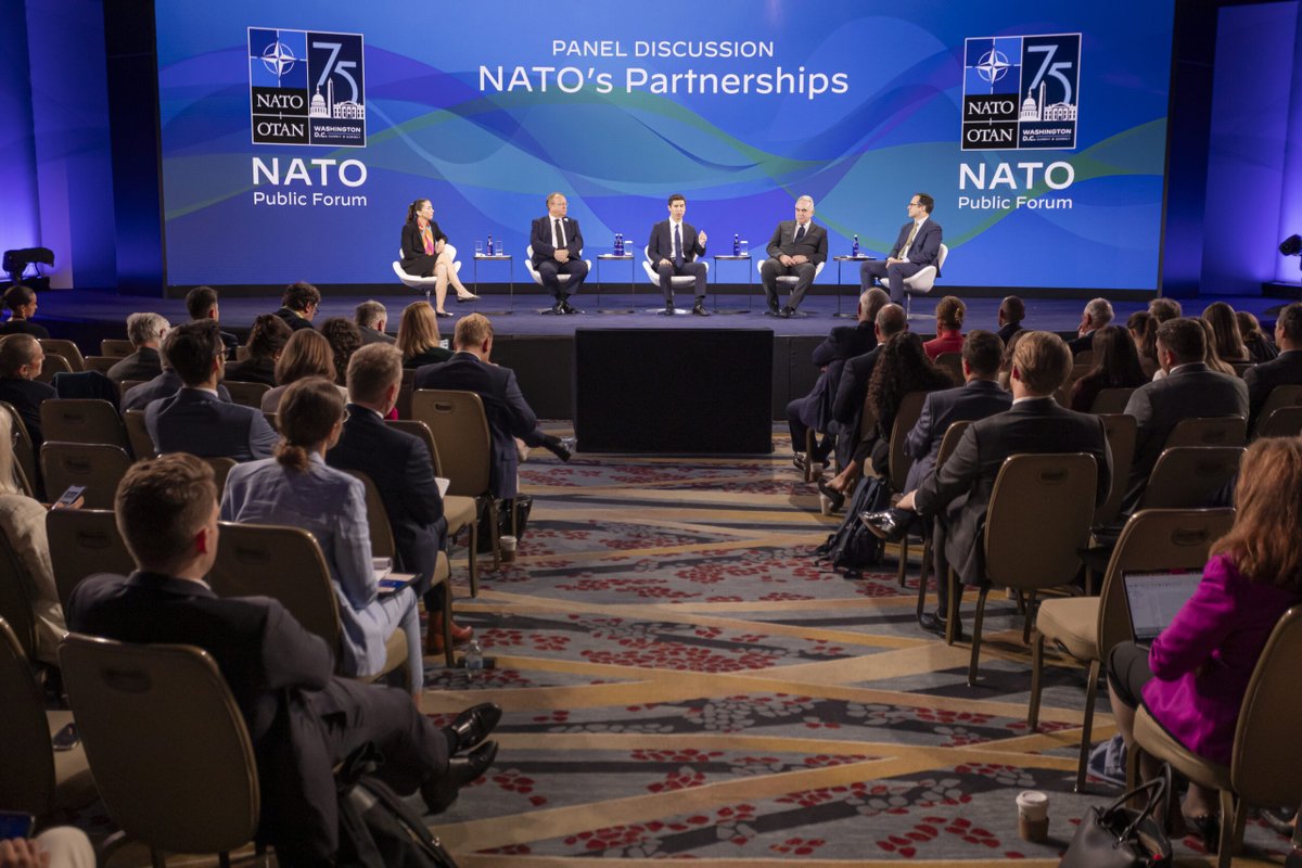 GalicMirna's tweet photo. Excellent panel on NATO partnerships at the #NATO Public Forum, with the always inestimable @DeputySecState Kurt Campbell. https://t.co/JtLwmLYnZY