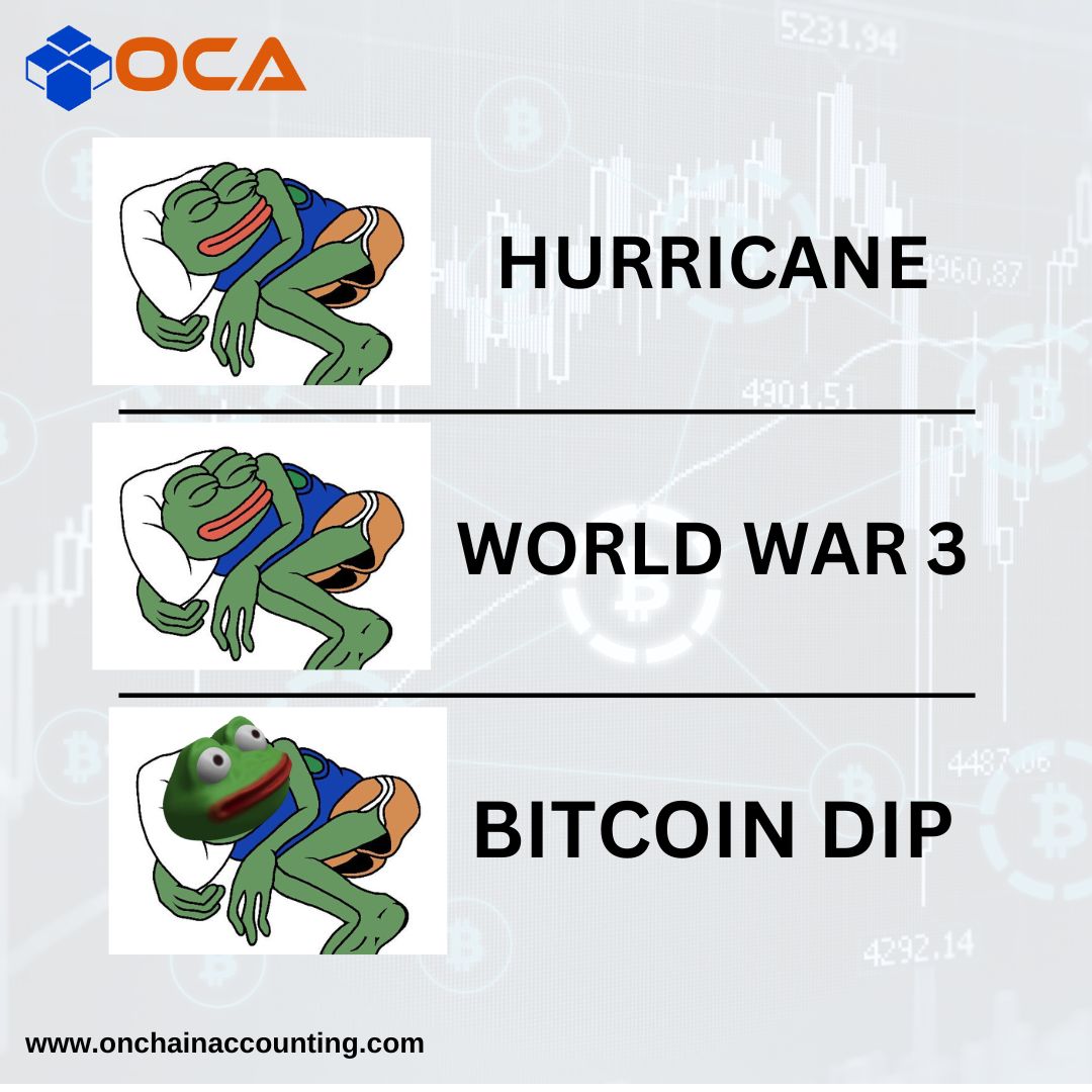 Pepe the Frog sleeping through hurricanes and world wars, but Bitcoin’s dip? That’s a wake-up call!
Whether it’s a wild market or a tax storm, OnChain Accounting is always ready to help with your crypto tax concerns and bookkeeping.

#CryptoTax #BitcoinDip #OnChainAccounting