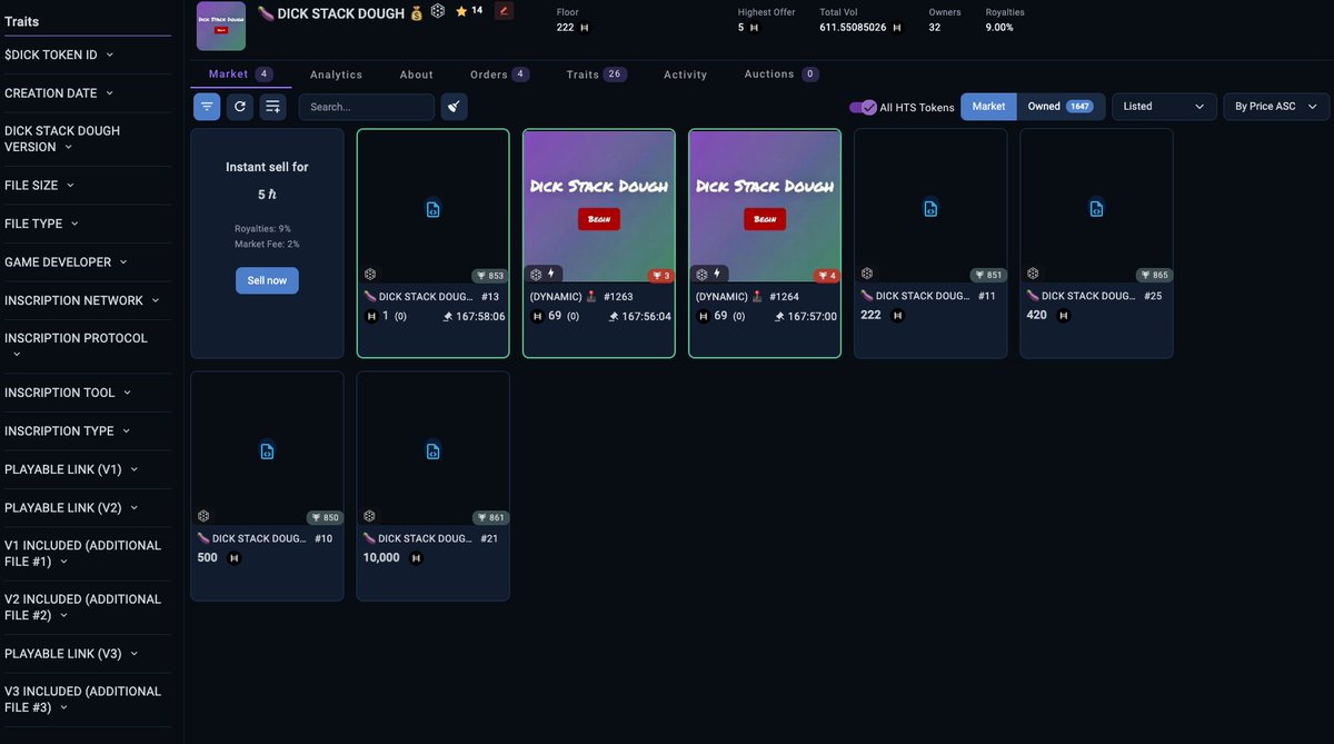 dick_coin_'s tweet photo. βοΈ3 π #DSD π° hashinals are up for grabs on @SentX_io π
https://t.co/d8fodalzx3
β
Auctions start @ 1 - 69 $HBAR
β
Special event ends in ~6.9 days
β
Inscription #s: 78,011, 105,658, 105,668 https://t.co/hoaZpoEFDX