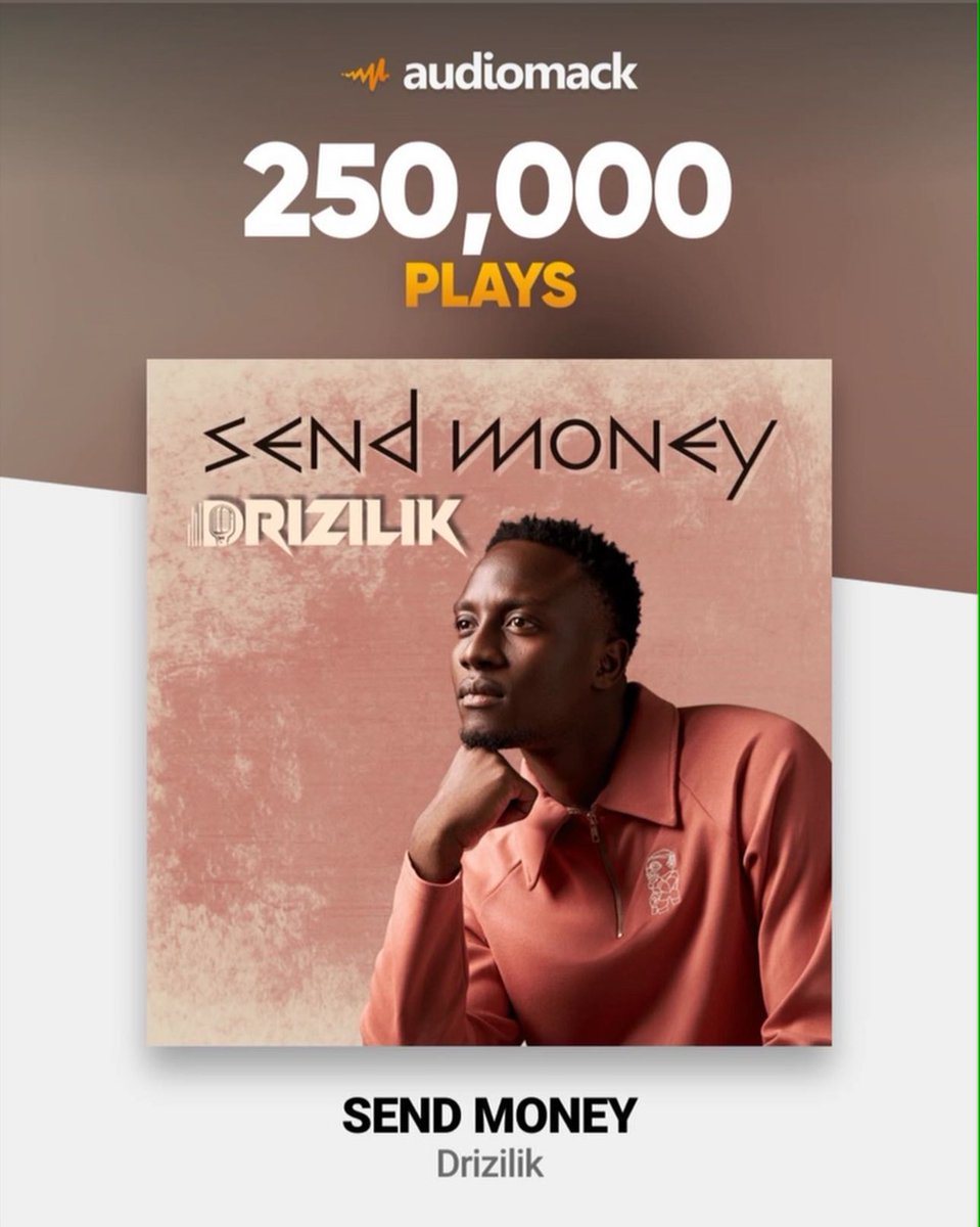 DrizilikDaily's tweet photo. #sendmoney by ⁦@drizilik⁩  
Keep streaming .. next stop 500k https://t.co/qr9pU6ZtN5