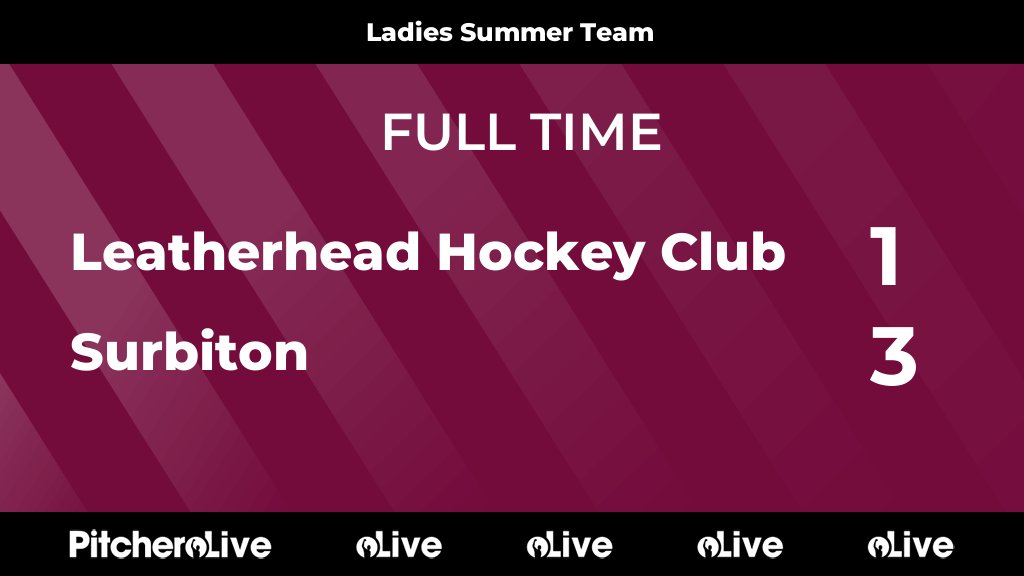 FULL TIME: Leatherhead Hockey Club 1 - 3 Surbiton
#LEASUR #Pitchero
leatherheadhockeyclub.co.uk/teams/261979/m…
