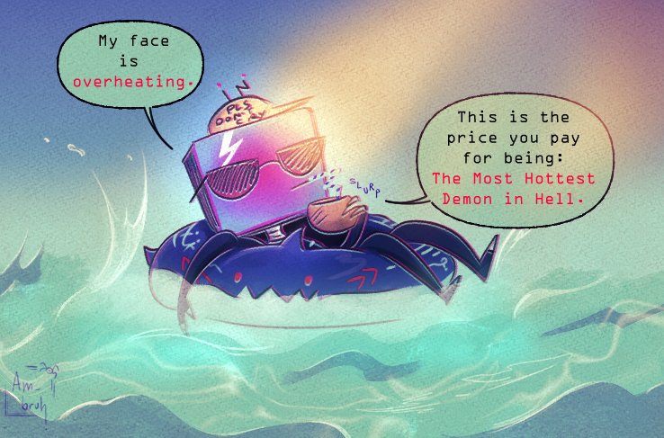 am__bruh's tweet photo. Overheater #Vox at the sea 🏖

#hazbinhotel #hottestdemon #summerweek https://t.co/tLpggkwTTW