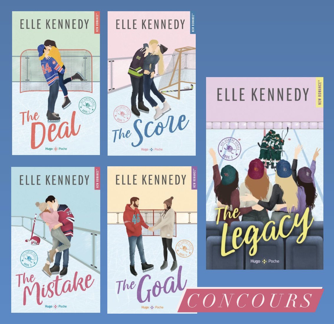[CONCOURS EXCEPTIONNEL] Off Campus
A l’occasion de la sortie au format poche du dernier tome de la série Off Campus aux couvertures magnifiques, Booknode organise un concours exceptionnel !
Booknode est partenaire de la sortie et vous permet de gagner l’intégralité de la série.