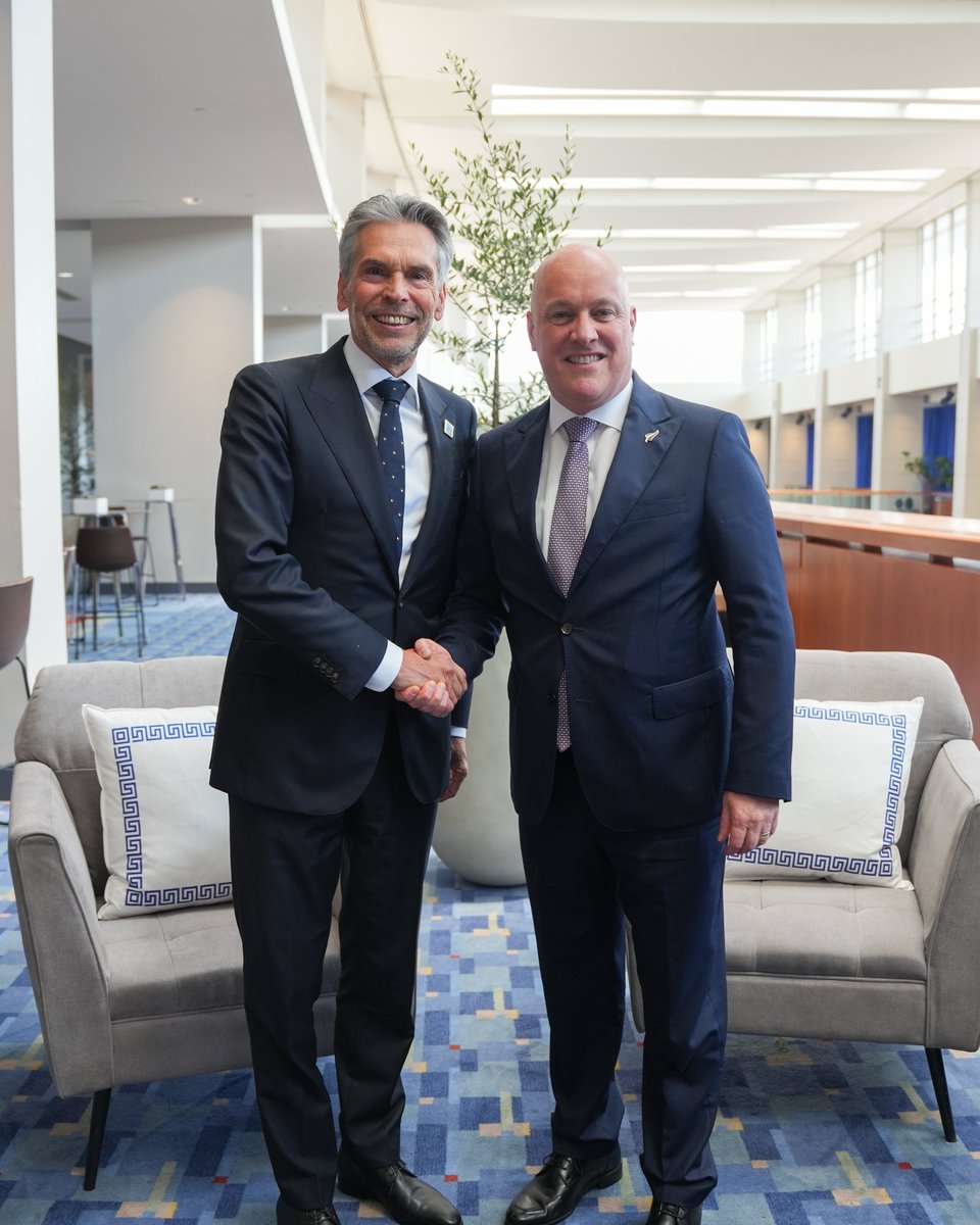 chrisluxonmp's tweet photo. Great to meet Netherlands Prime Minister Dick Schoof today at NATO - a great friend of New Zealand. https://t.co/np0UXVXJv6