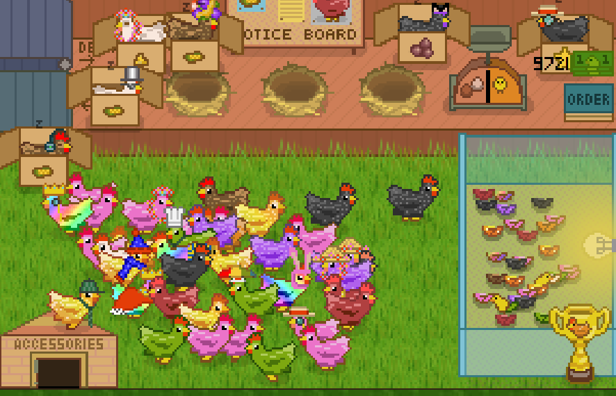 otteroflore's tweet photo. Stages of chicken madness @wavingwalrus :) https://t.co/87cBWneQWJ