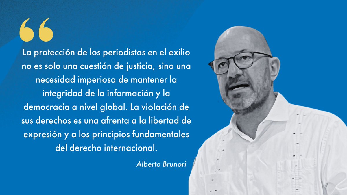 OACNUDH's tweet photo. El exilio de periodistas implica una gran pérdida para la democracia y una alerta sobre la vigencia de los derechos humanos - @Albrunori durante #190PeríodoCIDH sobre el exilio de periodistas.

Lee su intervención completa 👉🏽 https://t.co/g8fUG4RKoD

@CIDH https://t.co/pybCvqjqcO