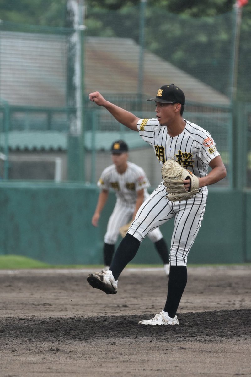 am738738's tweet image. 田中唯士くん（明桜3年）
対金農戦でナイスピッチング⚾️
24.7.10🏟️八橋