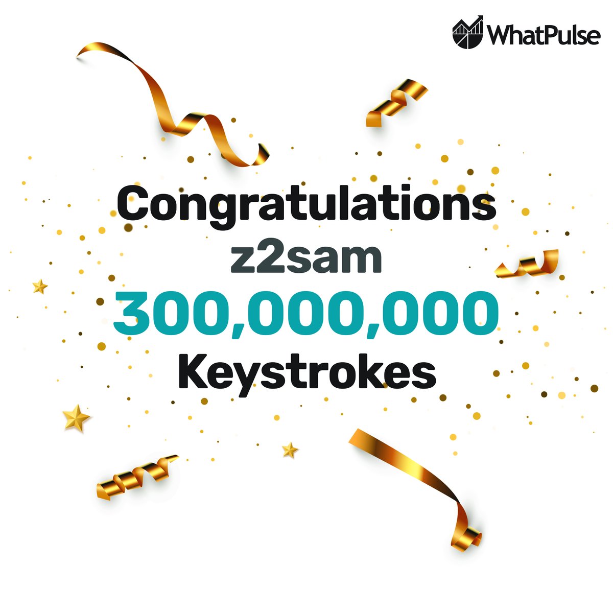 whatpulse's tweet photo. Congratulations to WhatPulse user @z2sam on achieving 300,000,000 keystrokes. 🎉

Sam is an incredible competitive Tetris player, which is primarily where his huge key counts come from. You can see his inhuman Tetris speed on his YouTube channel: https://t.co/AWvJrjIJdv

This brings z2sam up to 8th position on the global keystroke leaderboard - and it doesn't look like he'll be stopping there.

How much do you type? Find out with a free WhatPulse account of your own: https://t.co/tkxH2ZJ6ER