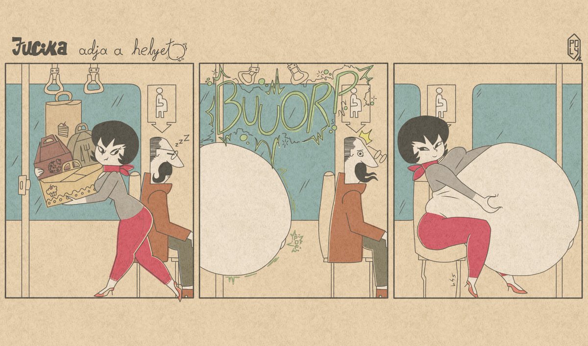 Polifricc's tweet photo. Jucika is a girlboss, if she wants a seat, she will get it at any cost... even if it means pretending to be pregnant or losing some of her femininity

Sorry, I know she's not the Beelzebub who won the poll, but I wanted to draw the Hungarian beauty for a long time😭 https://t.co/Y22duermYY