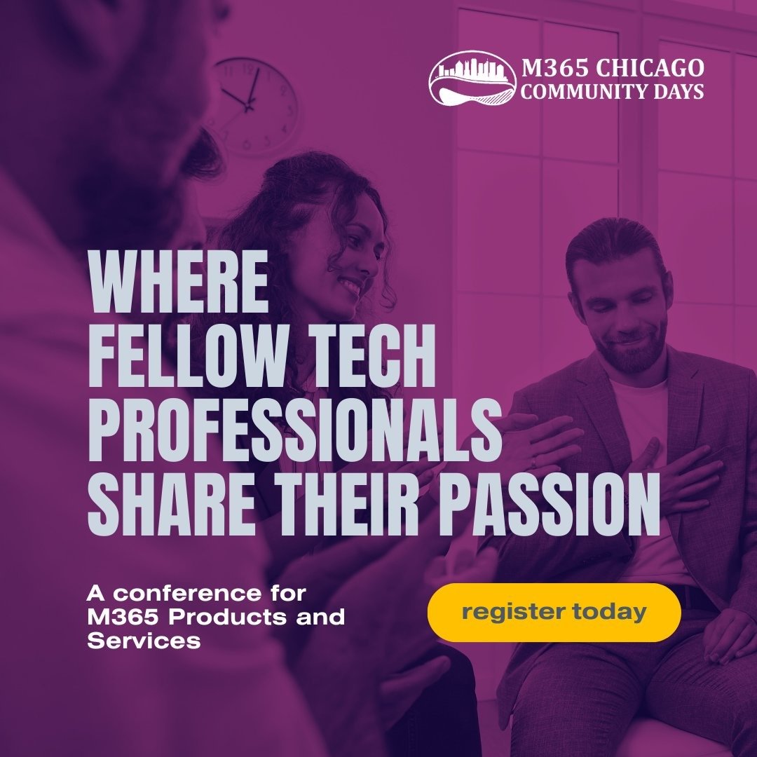 In less than 🔟 days, join in the <a href="/M365Chicago/">M365Chicago</a> Community Days event.

🗓️ Date: July 20, 2024 
📍Location: <a href="/Microsoft/">Microsoft</a> Midwest office, 200 East Randolph St.
✅ Register: bit.ly/M365CHI2024

#M365Chicago #Microsoft365 #Networking #Learning Cc @ShortcutShari @Michaelbl 
🧵1of2