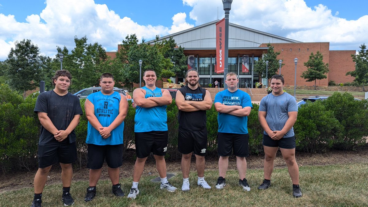 Thanks to <a href="/UVAWiseCavsFB/">UVA Wise Football</a> for a great day of O line and D line work!