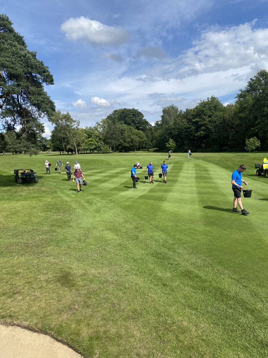Springettliam's tweet image. Thanks to all the members who helped us today divotting the front 9 fairways @BraintreeGC superb effort by all 💪🏻