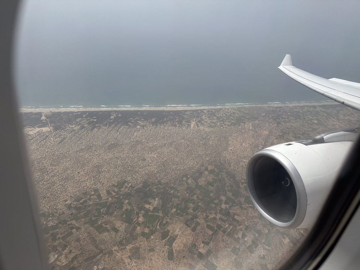 TodaysFlight's tweet image. A little less than 6 hours from #BRU to #DSS on an #A333 with Brussels Airlines titles on the outside, while inside everything screams Lufthansa. Except for the bubbles. 
#SN205 #Brussels #Airlines #aviation