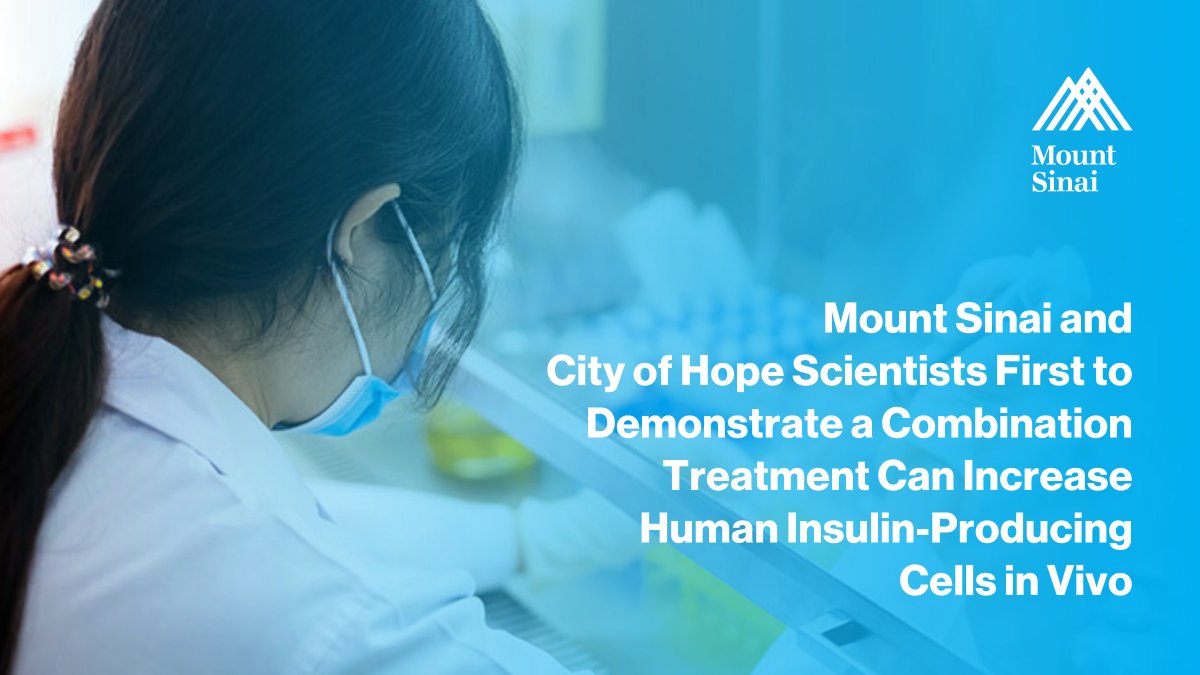 Icahn School of Medicine at Mount Sinai (@icahnmountsinai) on Twitter photo A study led by our researchers and researchers from <a href="/cityofhope/">City of Hope</a> in Los Angeles is the first to demonstrate that a #therapeutic combination, harmine plus GLP1 receptor agonists, can regenerate human #insulin-producing beta cells, providing a possible new treatment for #diabetes. A study led by our researchers and researchers from <a href="/cityofhope/">City of Hope</a> in Los Angeles is the first to demonstrate that a #therapeutic combination, harmine plus GLP1 receptor agonists, can regenerate human #insulin-producing beta cells, providing a possible new treatment for #diabetes.