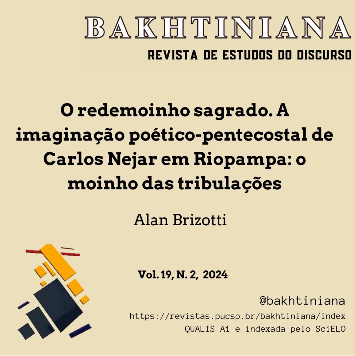 alanbrizotti's tweet photo. Saiu meu artigo sobre Carlos Nejar, na Revista Bakhtiniana de Estudos do Discurso (PUC-SP)

https://t.co/jSvqP9mjEY https://t.co/VeCUh6Cexs